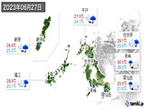 2023年06月27日の長崎県の実況天気