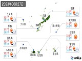 実況天気(2023年06月27日)