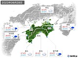 2023年06月28日の四国地方の実況天気