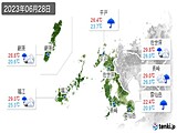 実況天気(2023年06月28日)