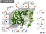2023年06月29日の関東・甲信地方の実況天気