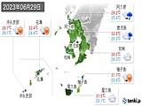 2023年06月29日の鹿児島県の実況天気