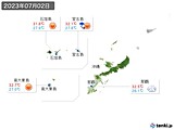 2023年07月02日の沖縄地方の実況天気