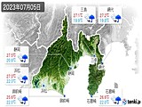 2023年07月05日の静岡県の実況天気
