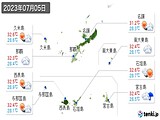 実況天気(2023年07月05日)