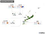 実況天気(2023年07月10日)