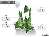 2023年07月12日の青森県の実況天気