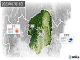 2023年07月16日の栃木県の実況天気