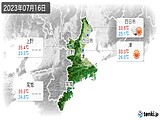 2023年07月16日の三重県の実況天気