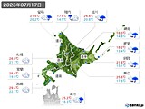 2023年07月17日の北海道地方の実況天気
