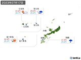 2023年07月17日の沖縄地方の実況天気