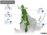 実況天気(2023年07月17日)