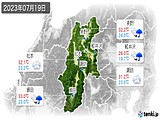 2023年07月19日の長野県の実況天気