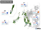 2023年07月19日の長崎県の実況天気