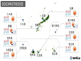 2023年07月20日の沖縄県の実況天気