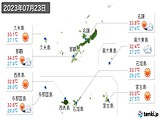 2023年07月23日の沖縄県の実況天気