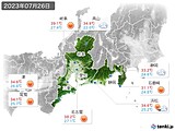 2023年07月26日の東海地方の実況天気