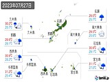2023年07月27日の沖縄県の実況天気