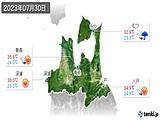 2023年07月30日の青森県の実況天気