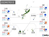 実況天気(2023年07月31日)