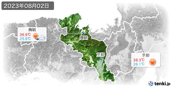 京都府(2023年08月02日の天気