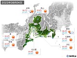 実況天気(2023年08月04日)