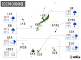 実況天気(2023年08月06日)