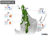 実況天気(2023年08月11日)