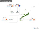 2023年08月12日の沖縄地方の実況天気
