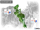 2023年08月13日の京都府の実況天気