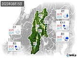 2023年08月15日の長野県の実況天気
