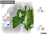 2023年08月16日の福島県の実況天気