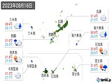 2023年08月16日の沖縄県の実況天気