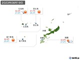 2023年08月19日の沖縄地方の実況天気