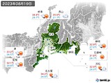 2023年08月19日の東海地方の実況天気