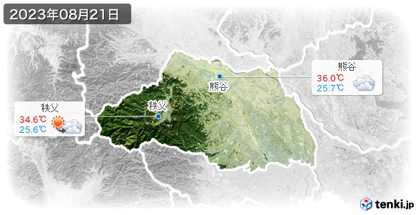 埼玉県(2023年08月21日の天気