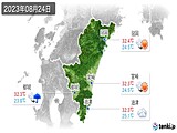 2023年08月24日の宮崎県の実況天気