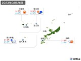 2023年08月26日の沖縄地方の実況天気