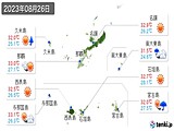 2023年08月26日の沖縄県の実況天気