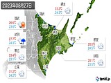 2023年08月27日の道東の実況天気