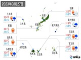 実況天気(2023年08月27日)