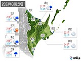 2023年08月29日の道東の実況天気