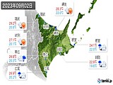 2023年09月02日の道東の実況天気