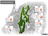 実況天気(2023年09月03日)