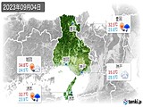 2023年09月04日の兵庫県の実況天気