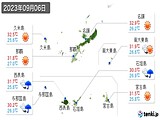 実況天気(2023年09月06日)