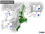 2023年09月11日の三重県の実況天気