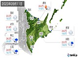 2023年09月11日の道東の実況天気
