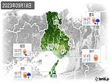 2023年09月18日の兵庫県の実況天気