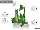 2023年09月19日の青森県の実況天気